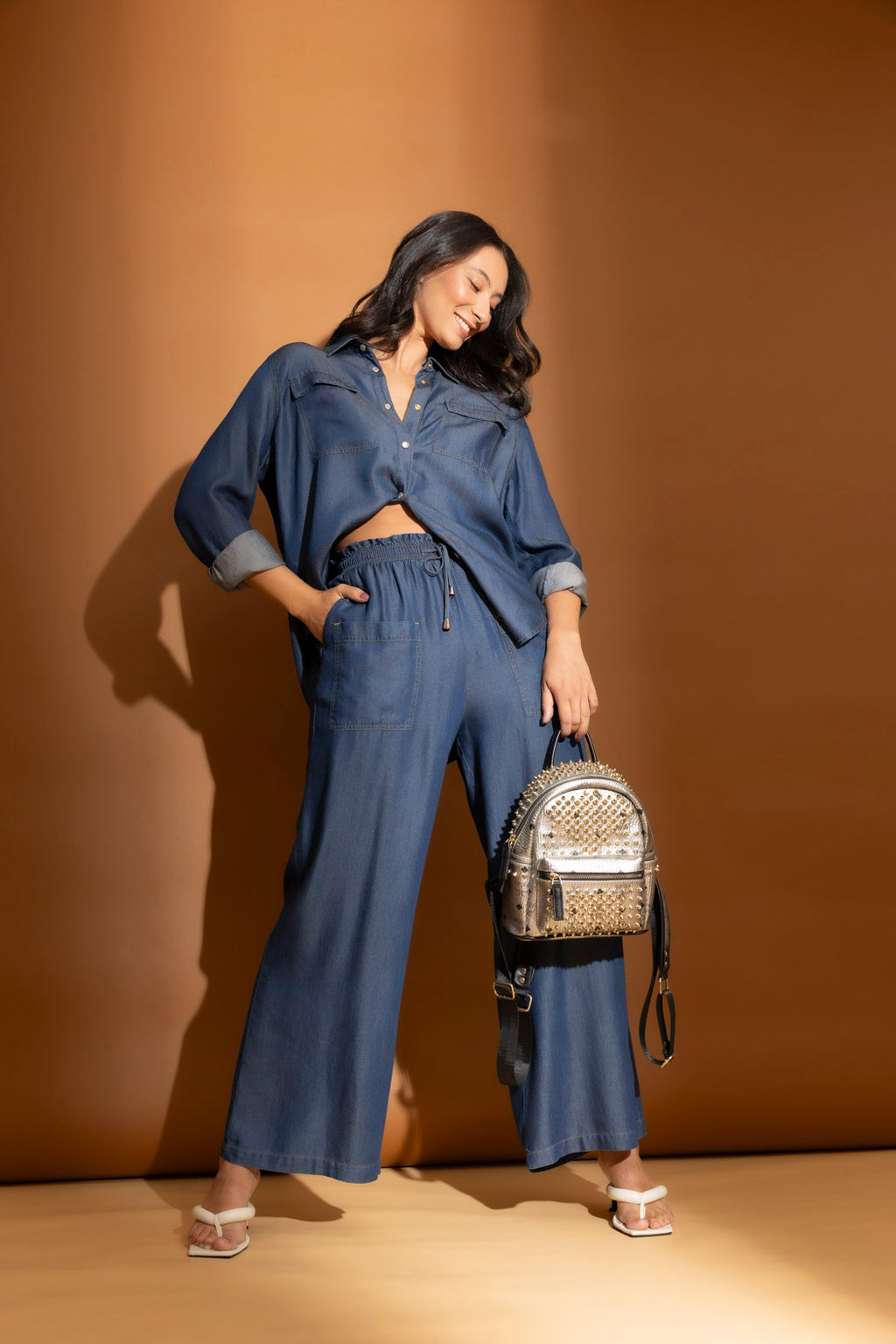 Dark Denim Tencel Cargo Pant Dark Denim