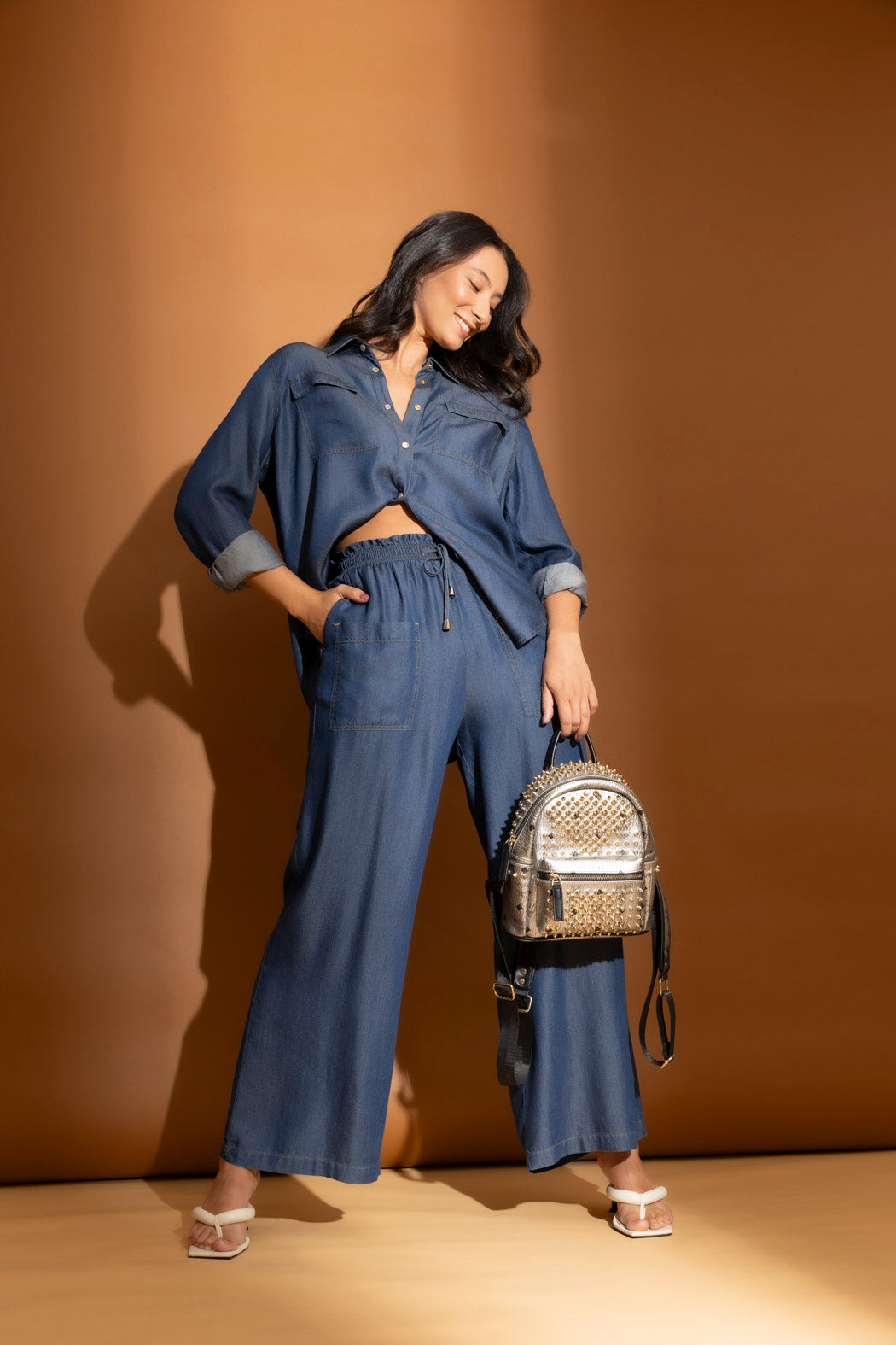 Dark Denim Tencel Cargo Pant Dark Denim