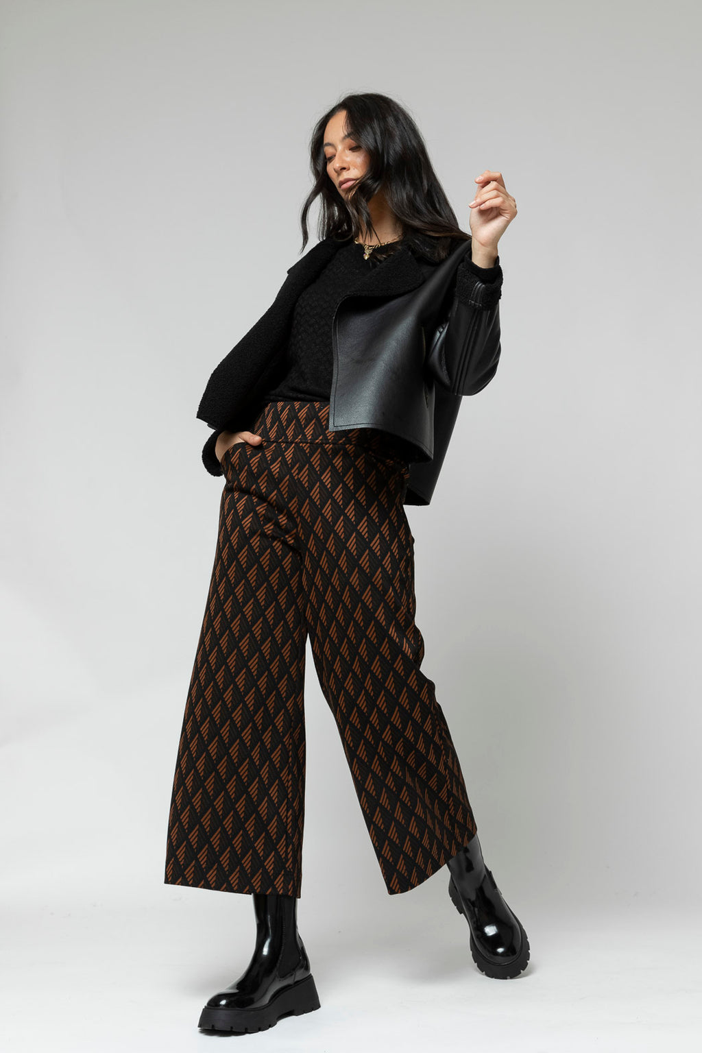 Black Vegan Shearling Jacket - Sale