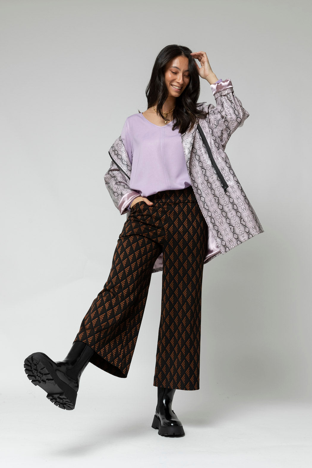 Lilac Reversible Silky Top