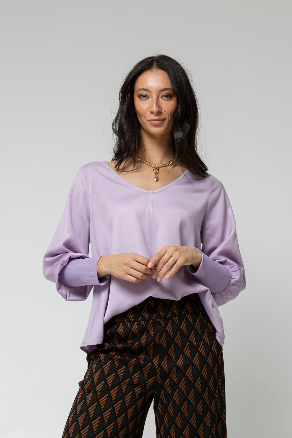 Lilac Reversible Silky Top
