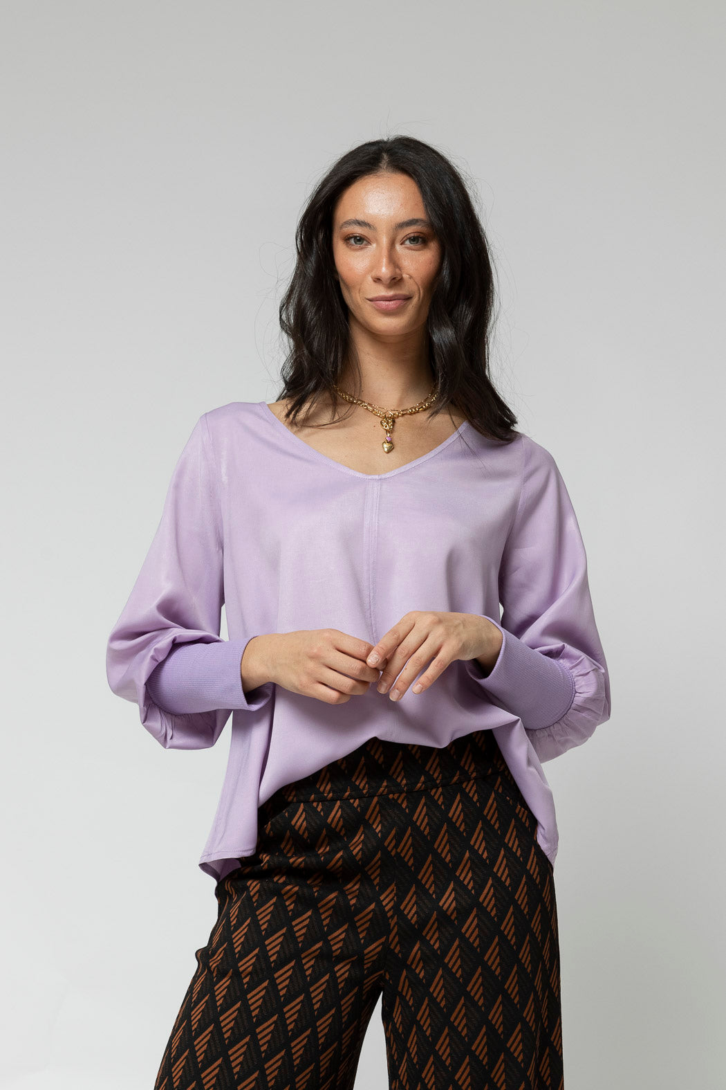 Lilac Reversible Silky Top