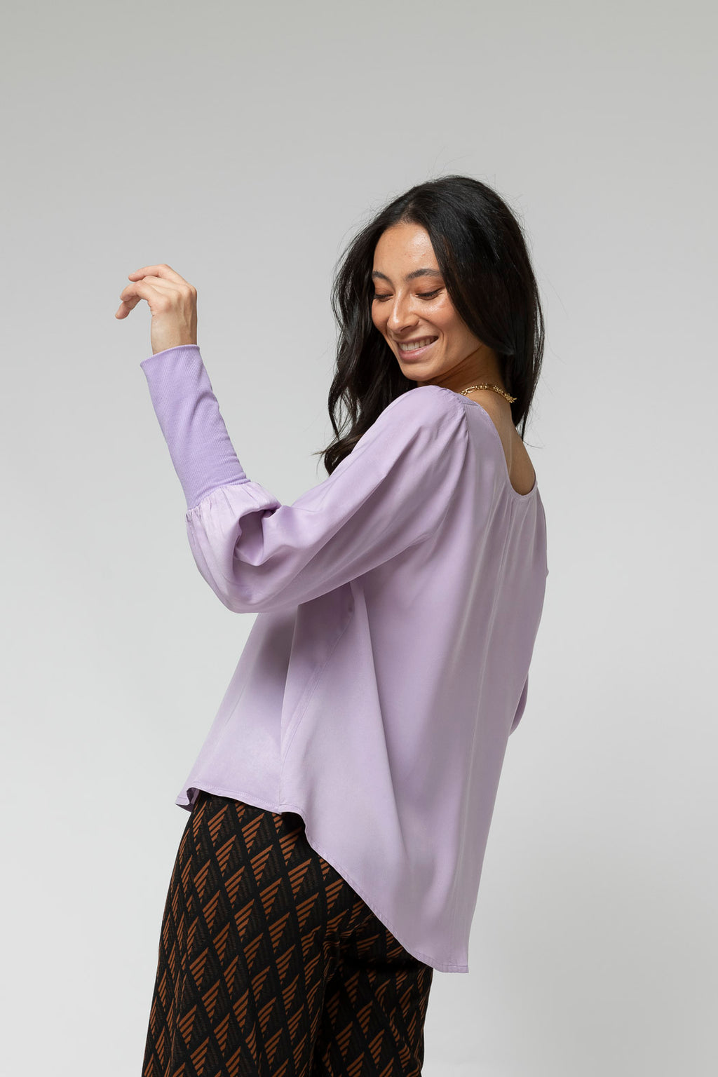 Lilac Reversible Silky Top