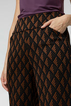 Black Tan Jet Ponte Culotte- Sale