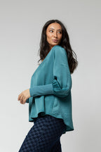 Teal Reversible Silky Top