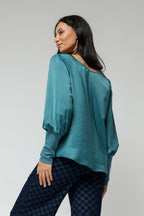 Teal Reversible Silky Top