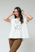 White Bodycon T Shirt