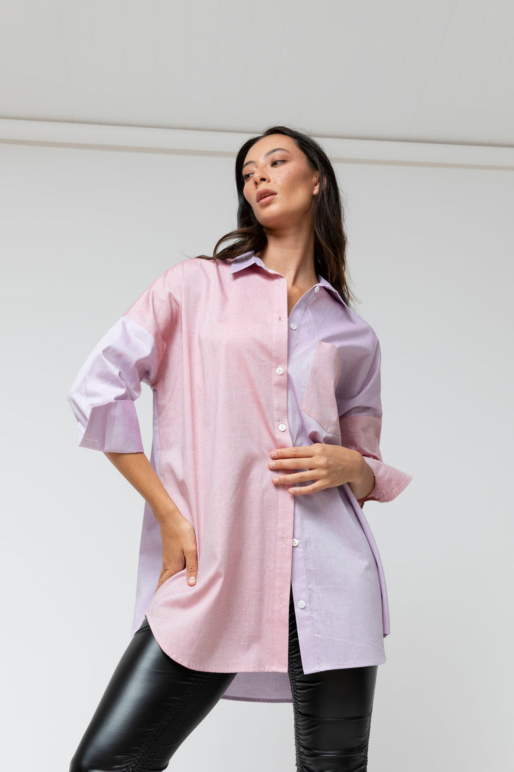 Lilac Red Two Tone Blake Shirt - Final Sale