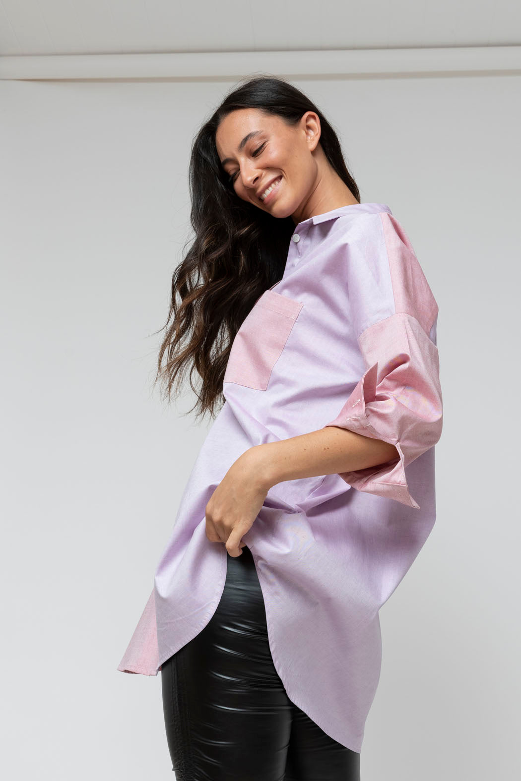 Lilac Red Two Tone Blake Shirt - Final Sale