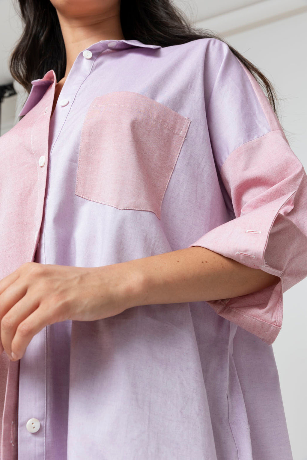 Lilac Red Two Tone Blake Shirt - Final Sale