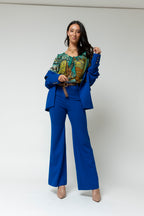 Jade Print Cascade Frill Shirt - Sale
