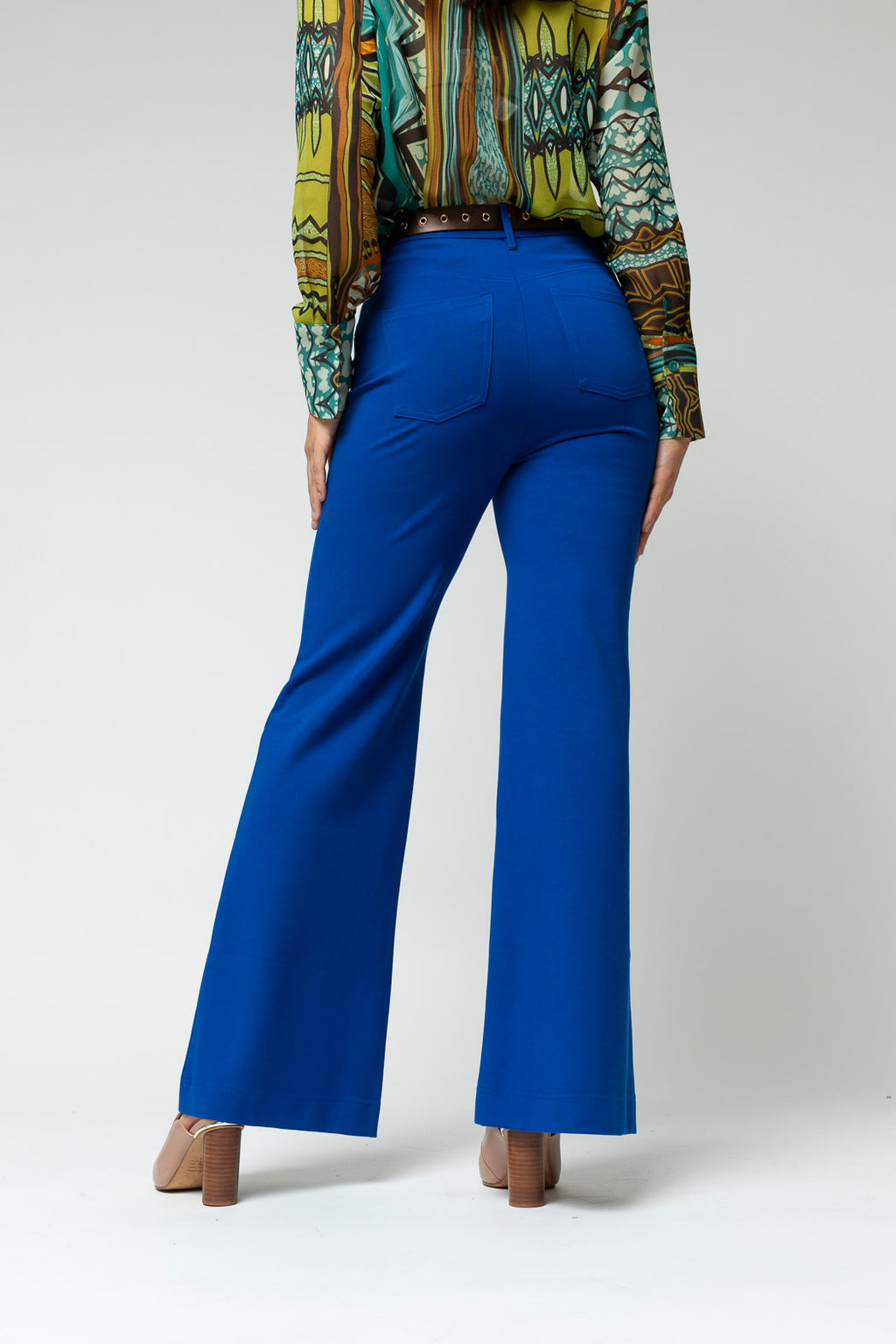 Deep Cobalt Ponte Wide Flare - Sale