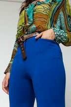 Deep Cobalt Ponte Wide Flare - Sale