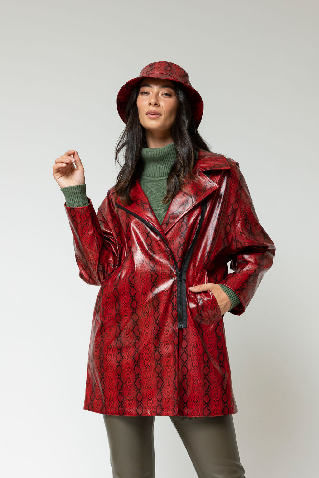Red Snake Raincoat - Sale