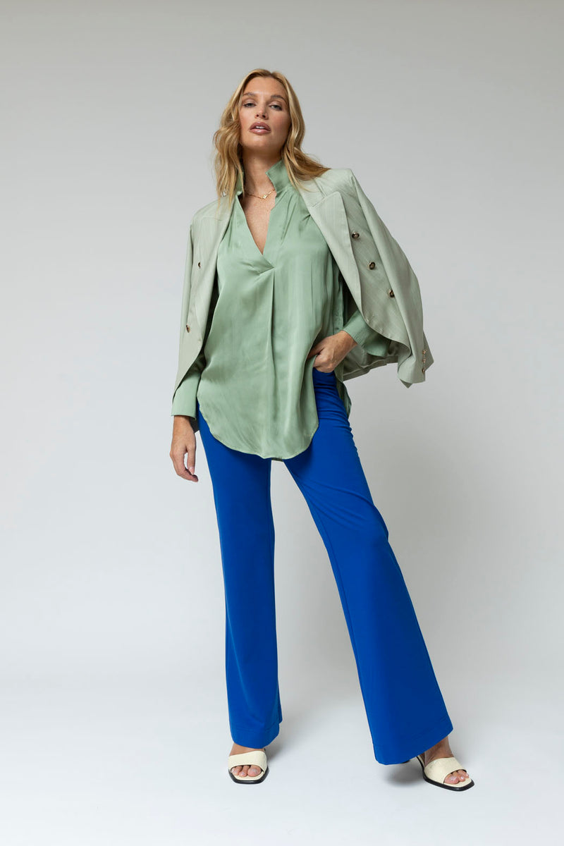 Mint Silky Blogger Shirt - Sale