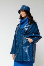 Cobalt Snake Raincoat - Sale