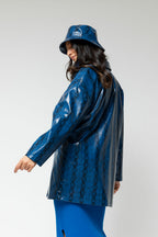 Cobalt Snake Raincoat - Sale