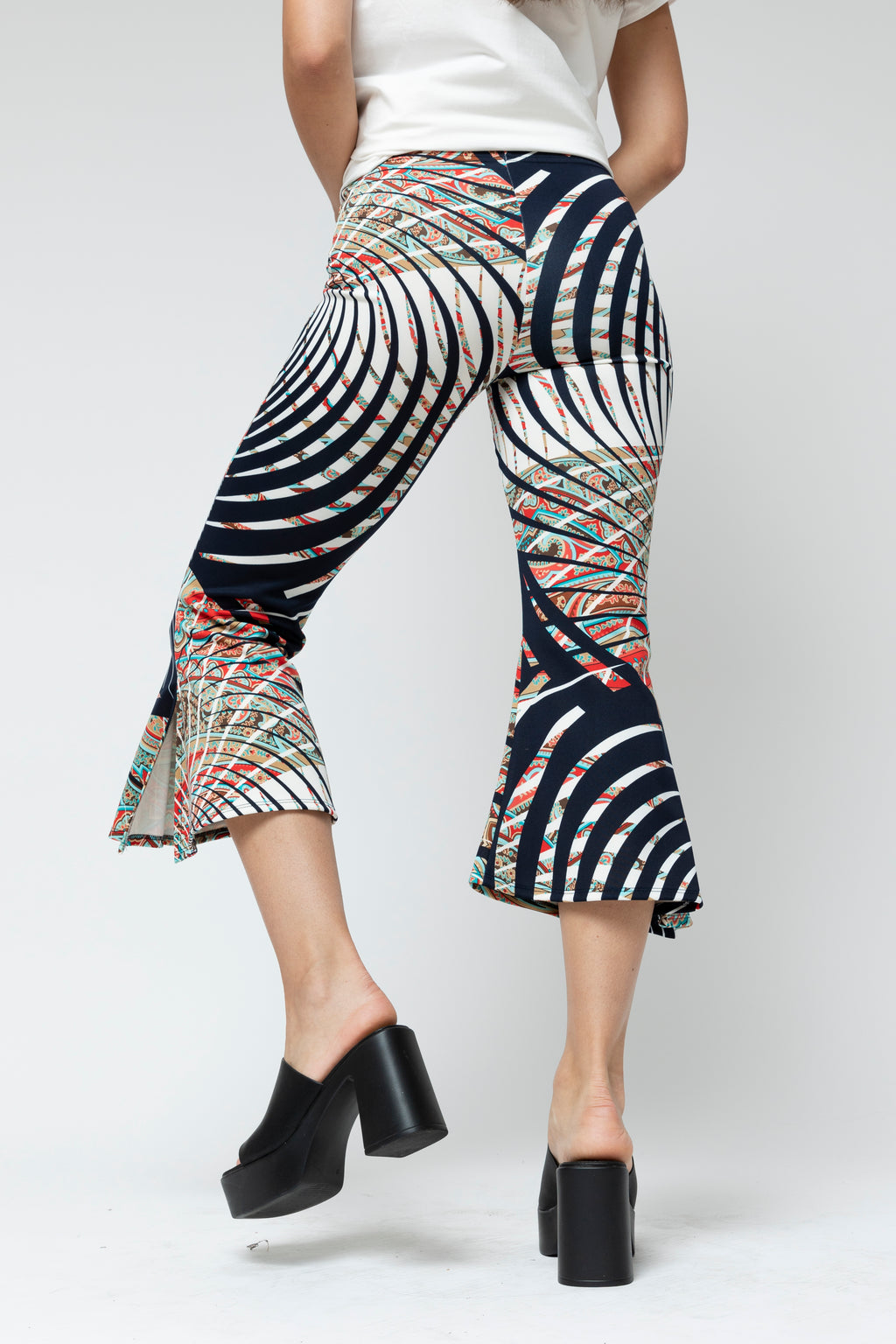 Print Superior Jersey Crop Flare Pant