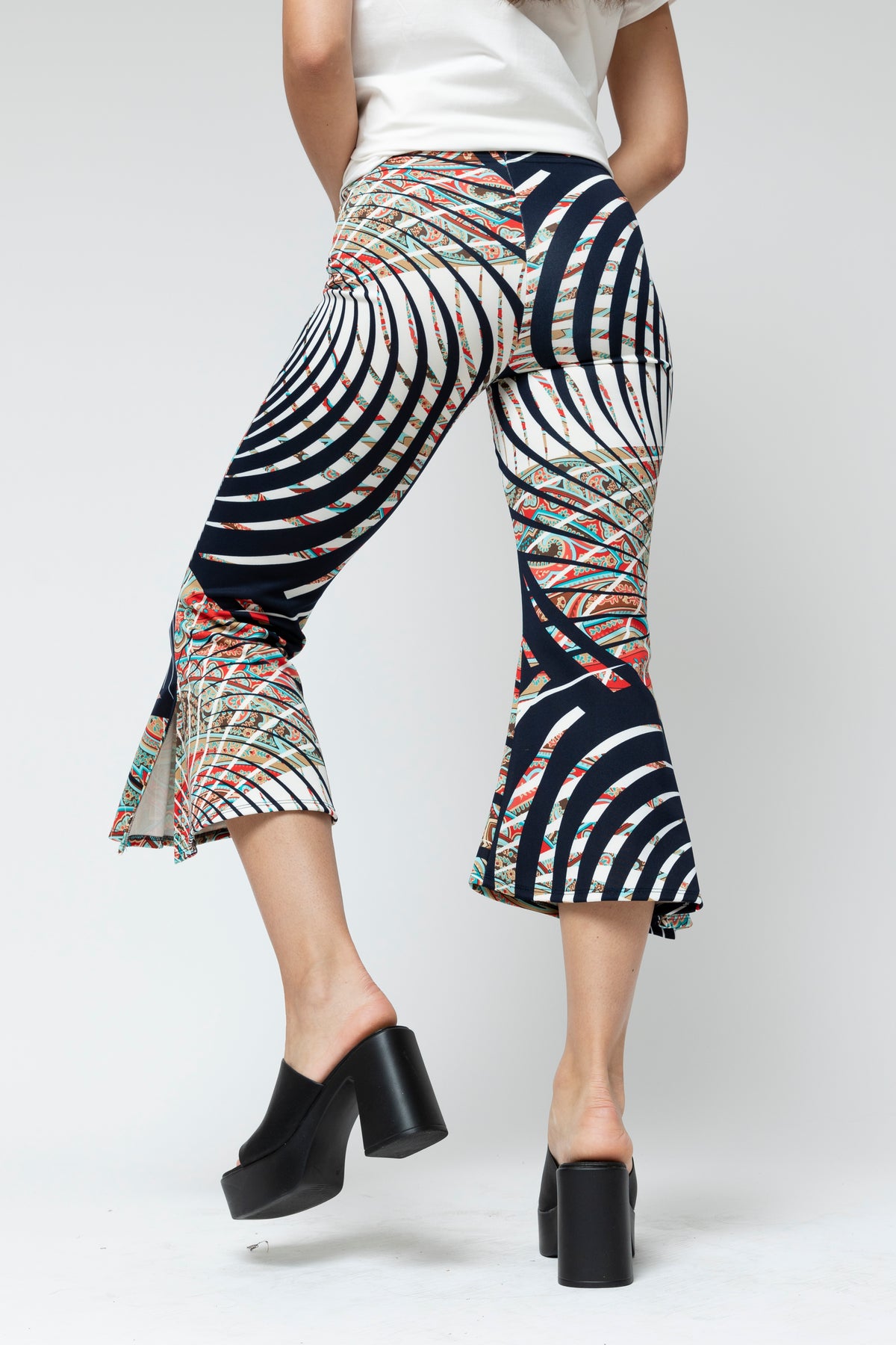 Print Superior Jersey Crop Flare Pant