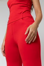 Red Ponte Wide Flare Pant - Sale