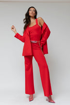 Red Ponte Wide Flare Pant - Sale