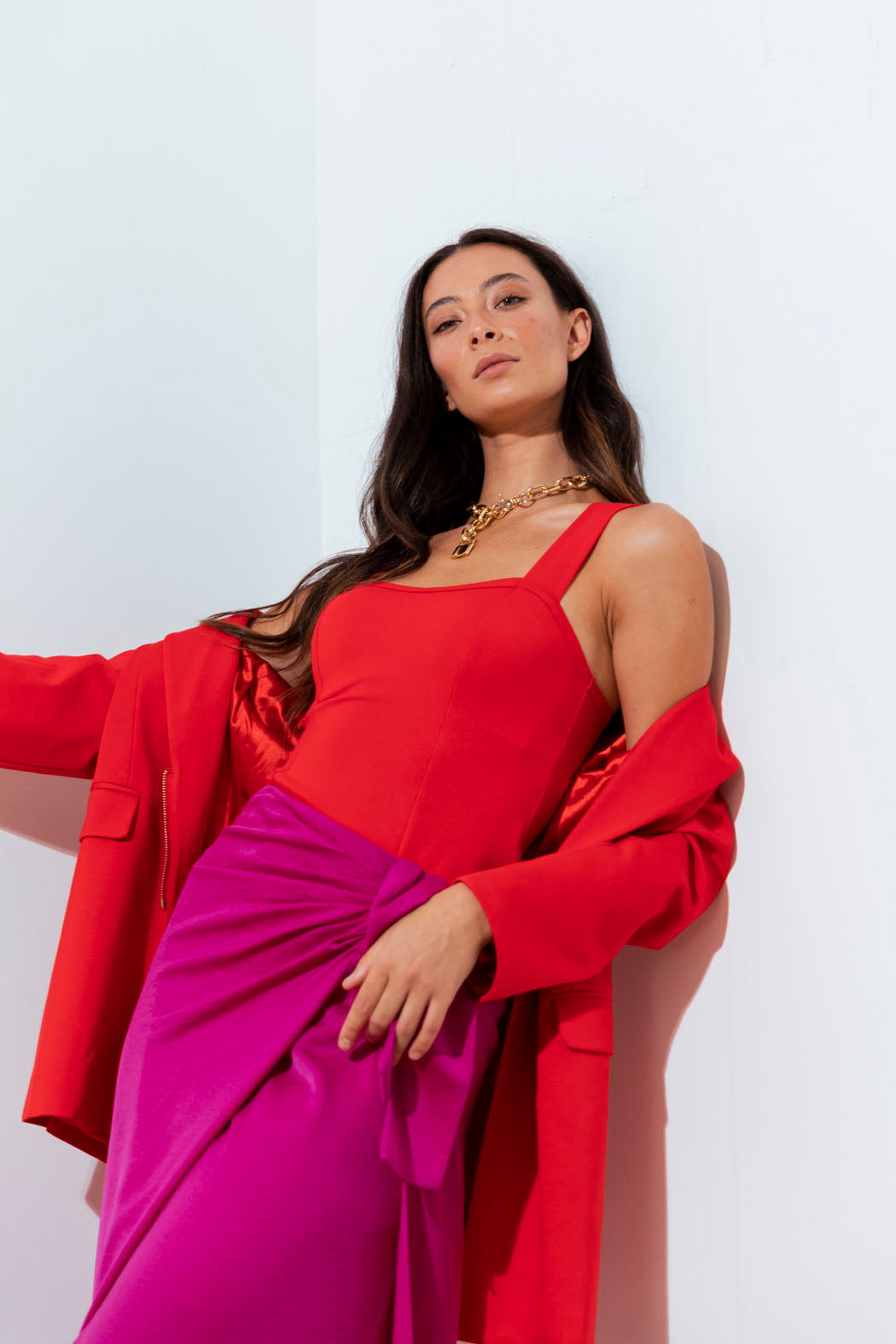 Red Ponte Cami - Final Sale