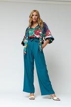 Teal Chains Victorian Blouse - Sale