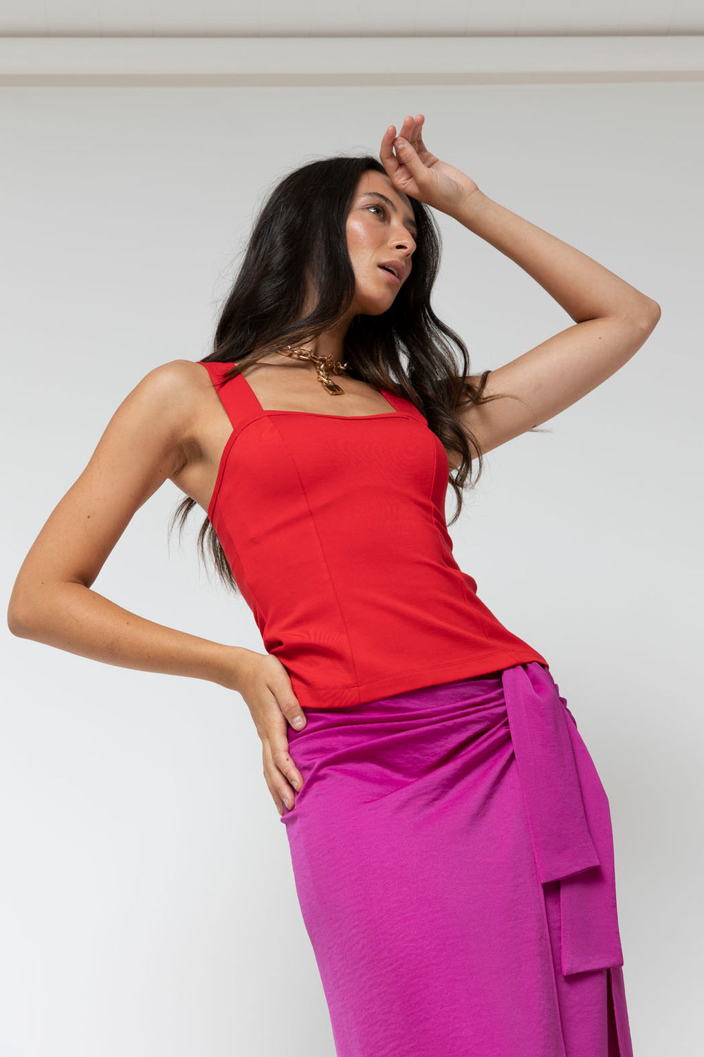 Red Ponte Cami - Final Sale