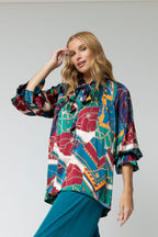 Teal Chains Victorian Blouse - Sale