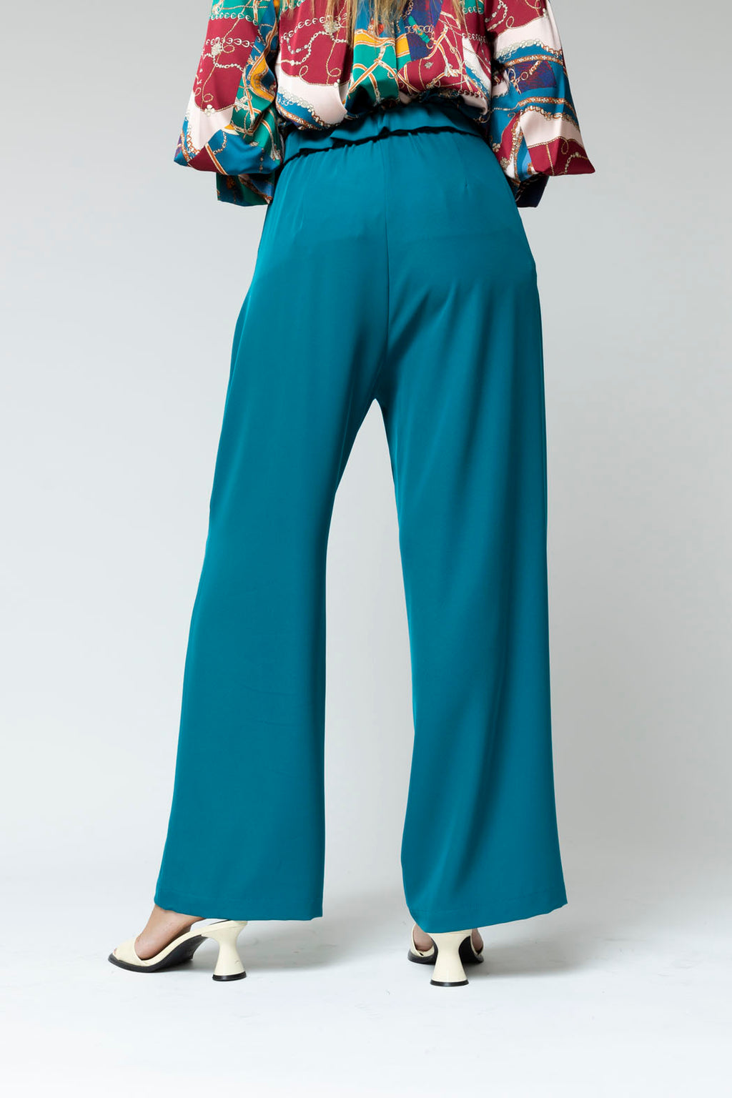 Teal Euro Paperbag Pant - Sale