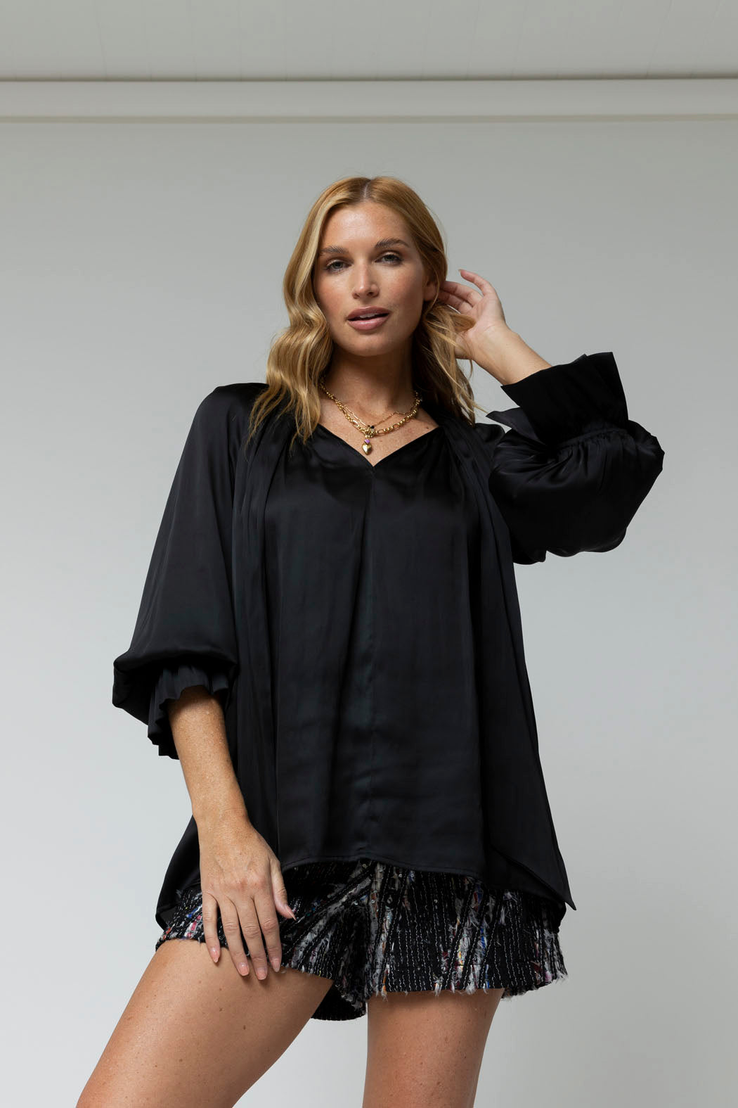 Black Victorian Blouse - Sale