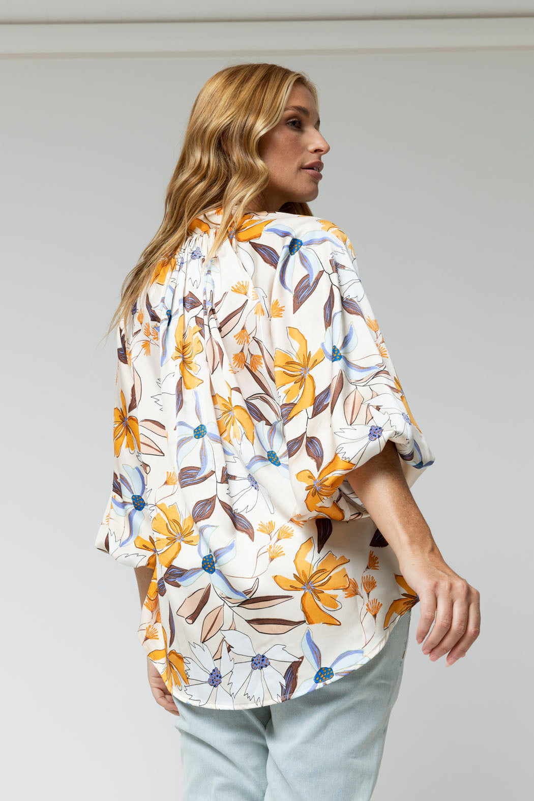 Floral Silky Bailey Blouse - Final Sale