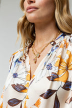 Floral Silky Bailey Blouse - Final Sale