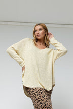 Ivory Sparkle V Top Jumper