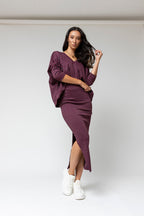 Dark Pink Star Mia Split Skirt - Sale