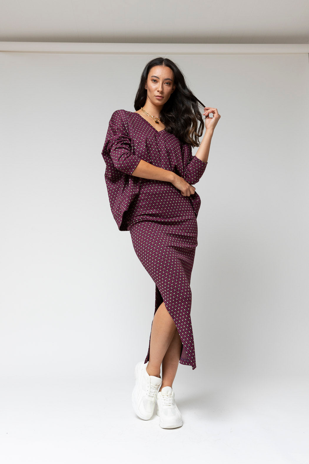 Dark Pink Star Mia Split Skirt - Sale
