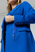 Bright Cobalt Ponte Zippy Blazer - Final Sale