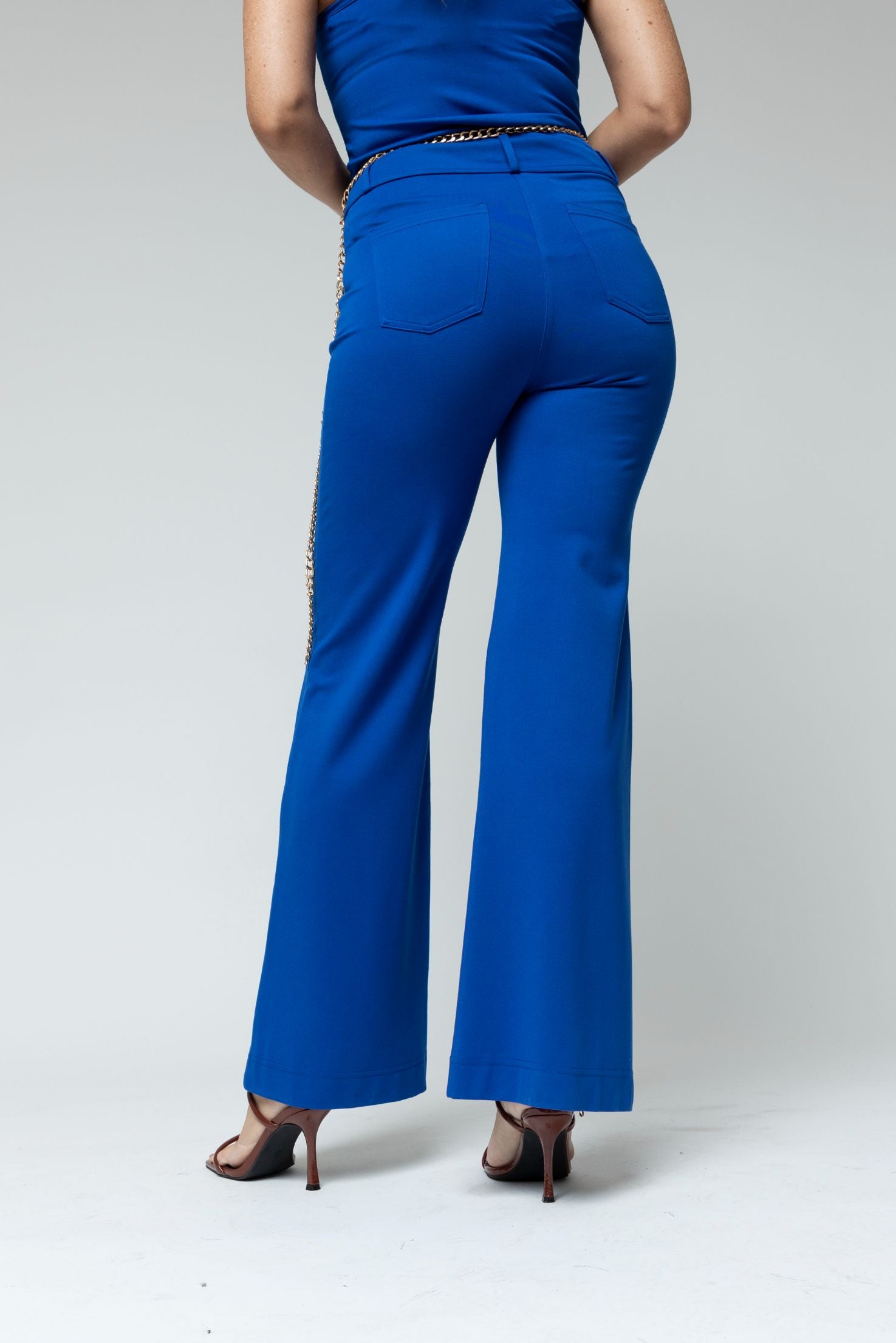 Bright Cobalt Wide Flare Pant - Final Sale