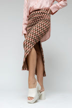 Geo Jacquard Split Skirt - Final Sale