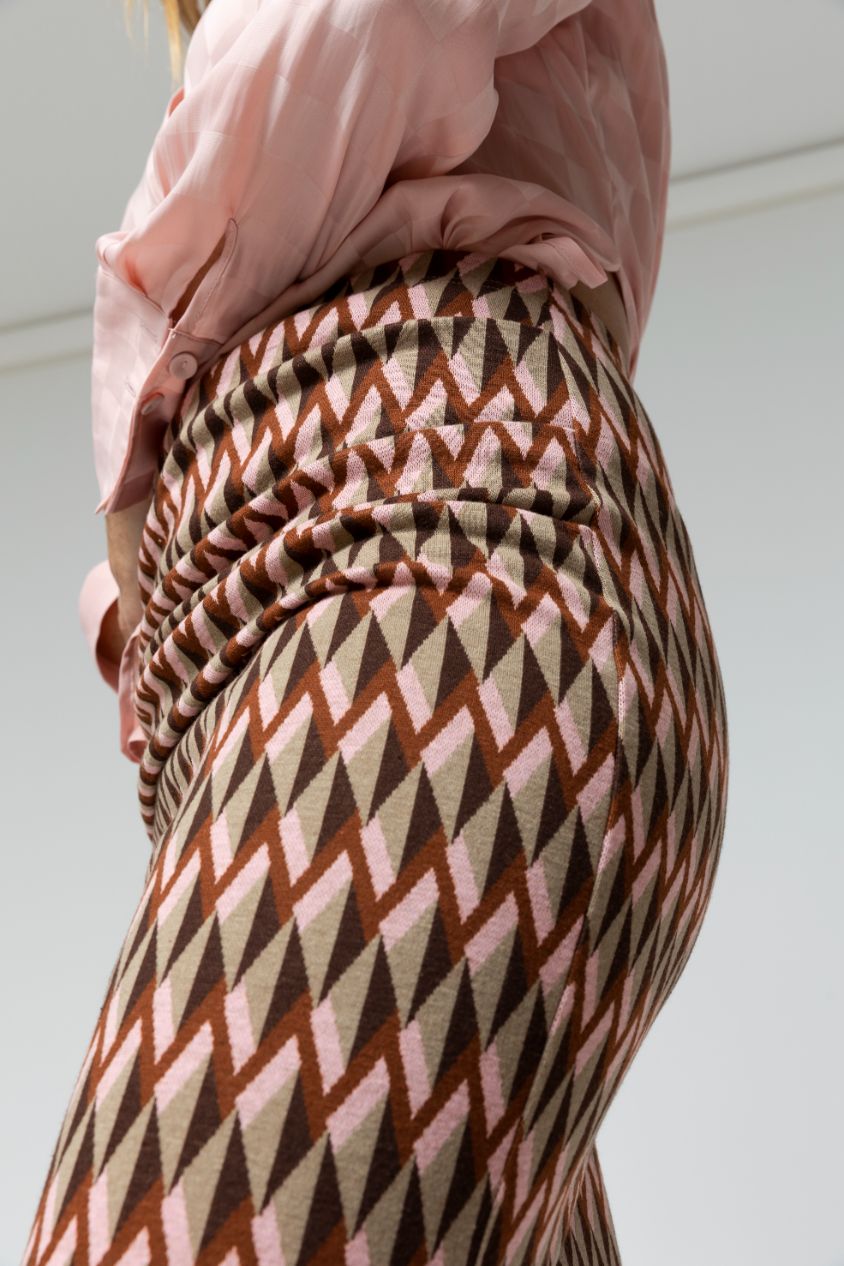 Geo Jacquard Split Skirt - Final Sale