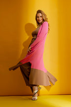 Pink / Taupe Knit Cardi