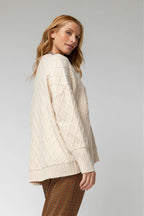 Champagne Diamond V Neck Jumper