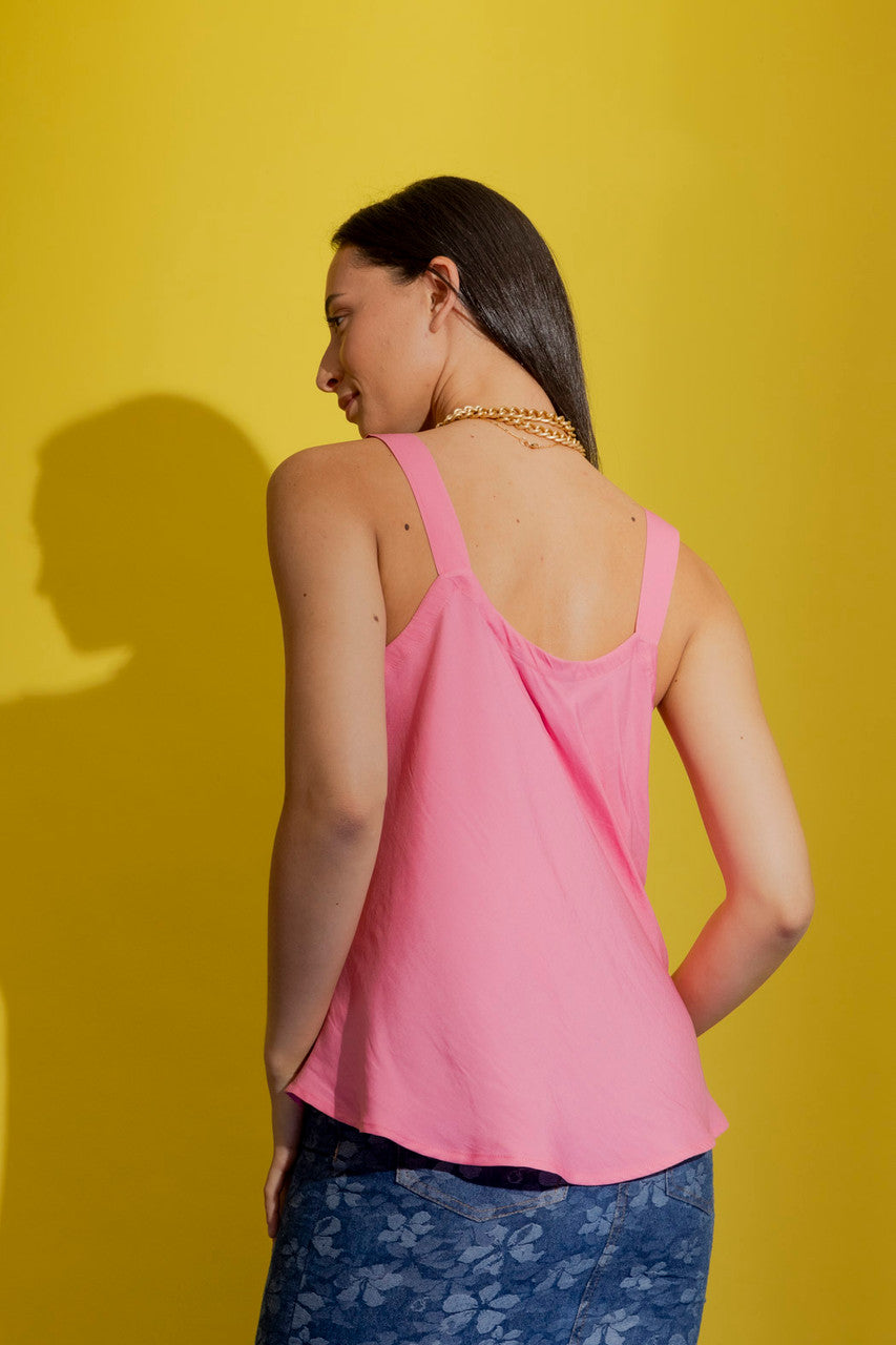 Pink Wide Strap Cami