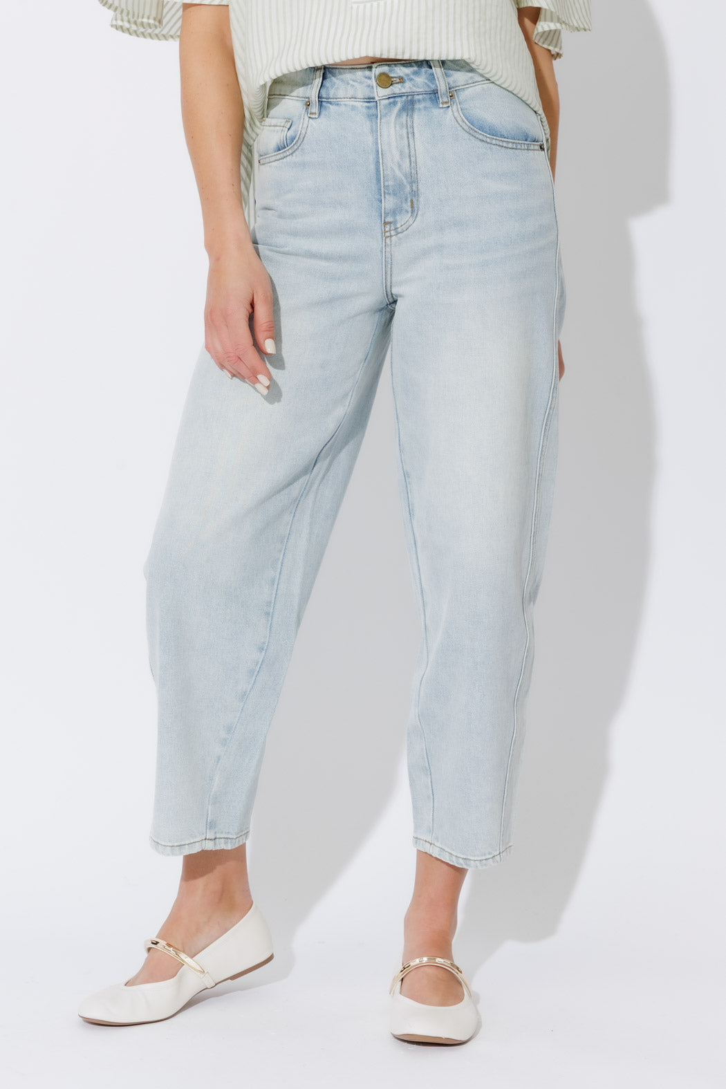 Light Denim Classic Barrel Jean
