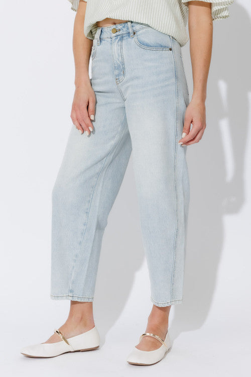 Light Denim Classic Barrel Jean