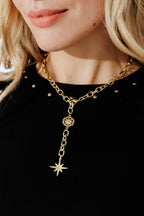 Gold Diamonte Star Necklace