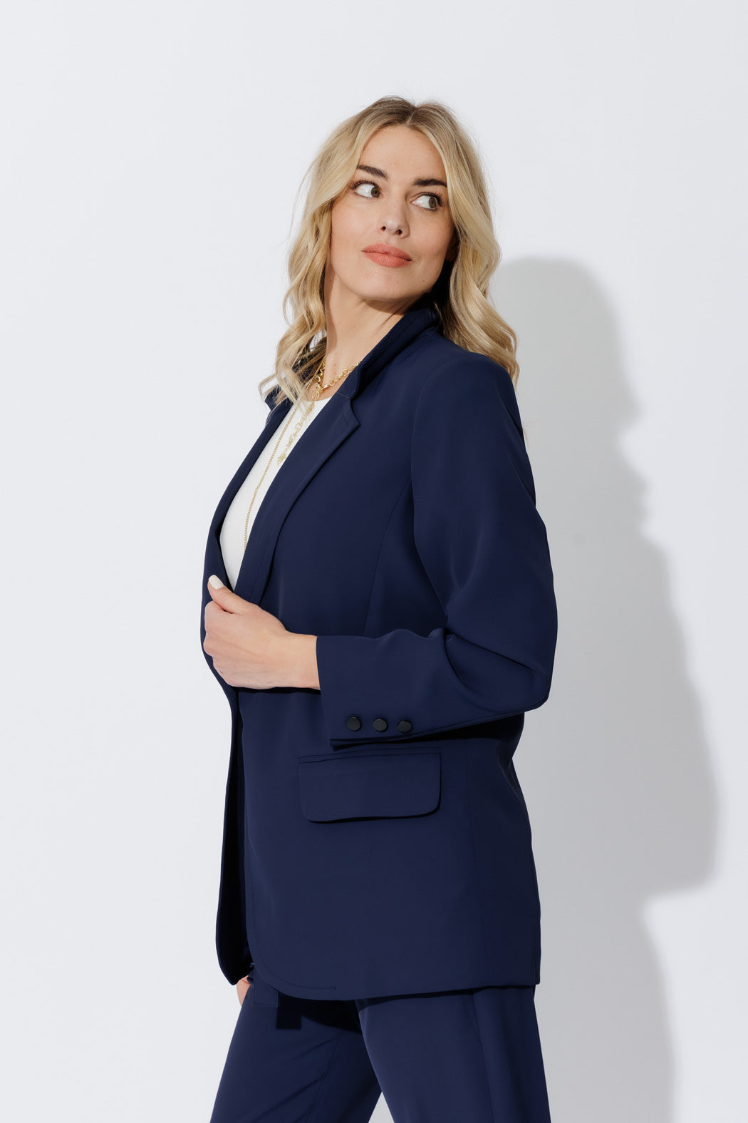 Navy Euro Boyfriend Blazer