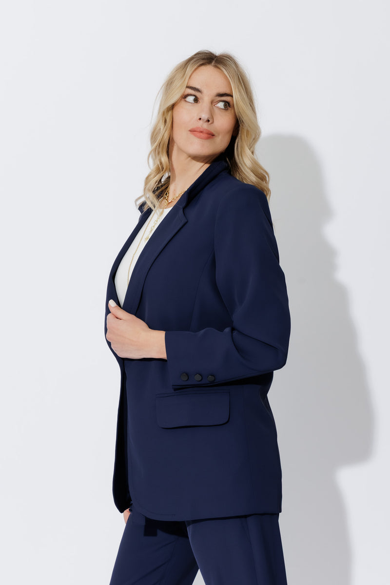 Navy Euro Boyfriend Blazer