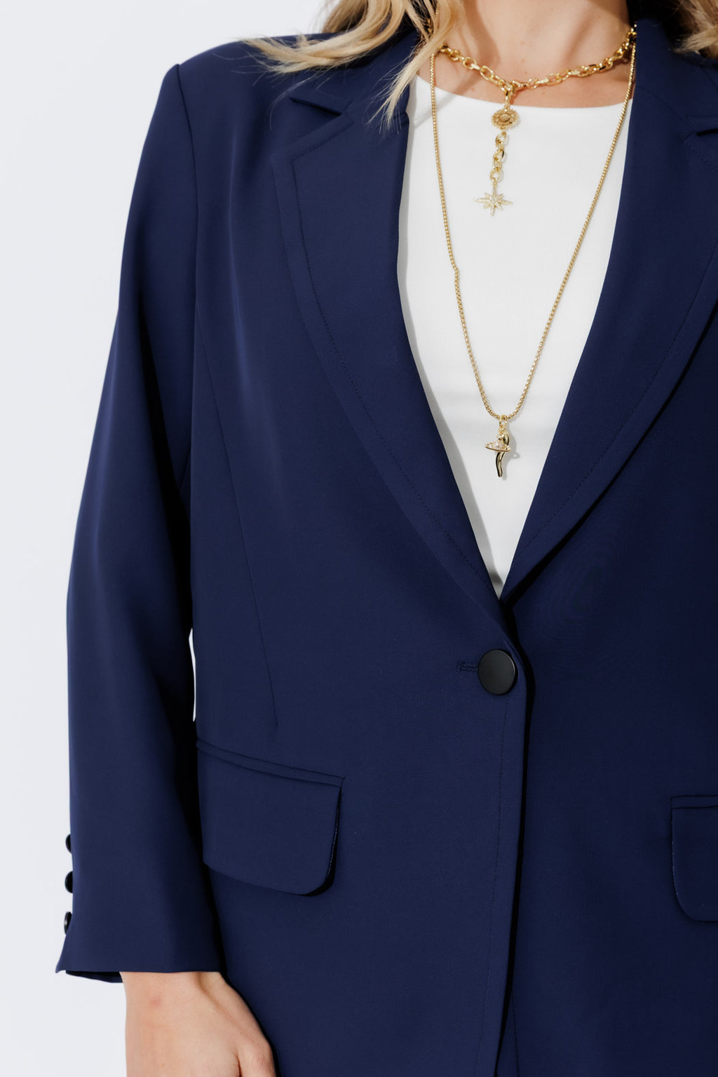 Navy Euro Boyfriend Blazer