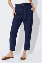 Navy Euro Paperbag Pant